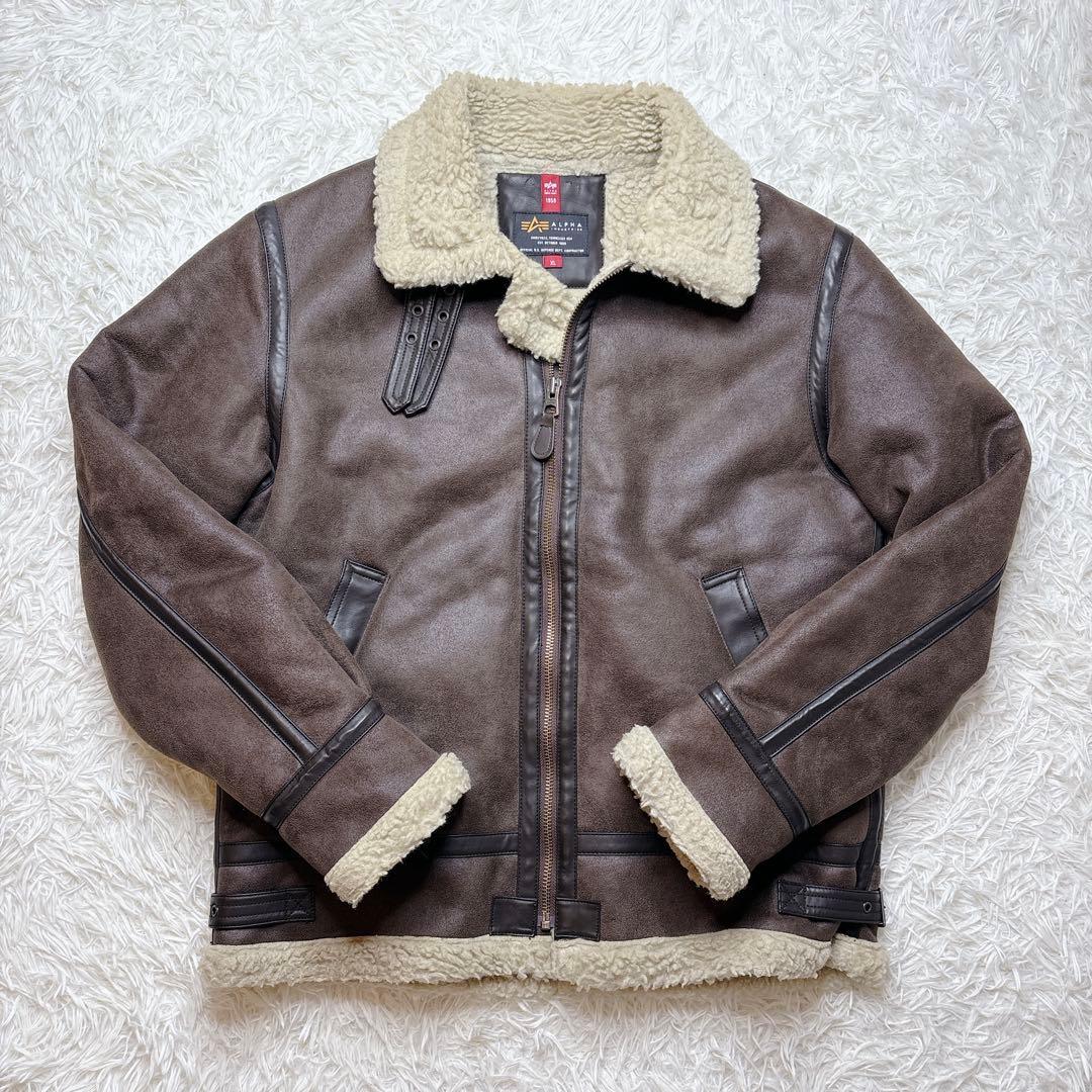 ALPHA INDUSTRIES B-3 フェイクムートン ジャケット XL