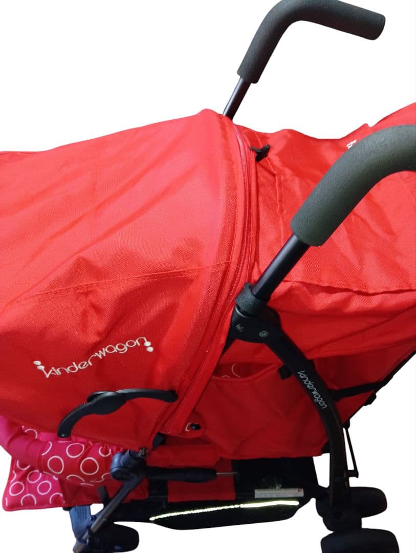 日本育児　キンダーワゴン　二人乗りベビーカー　DUOシティHOPレッド 2017