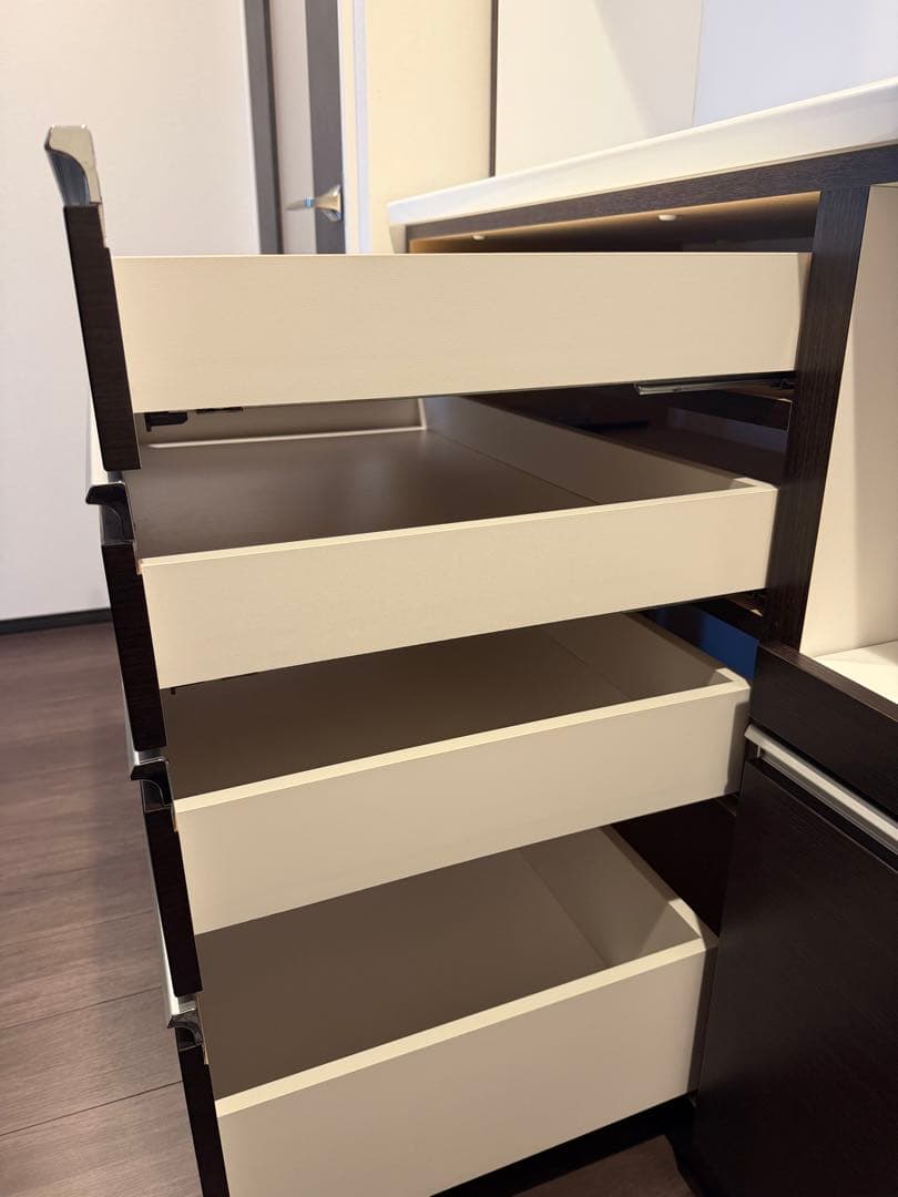 2/10まで【美品】ダークブラウン 食器棚 幅約120cm ニトリ