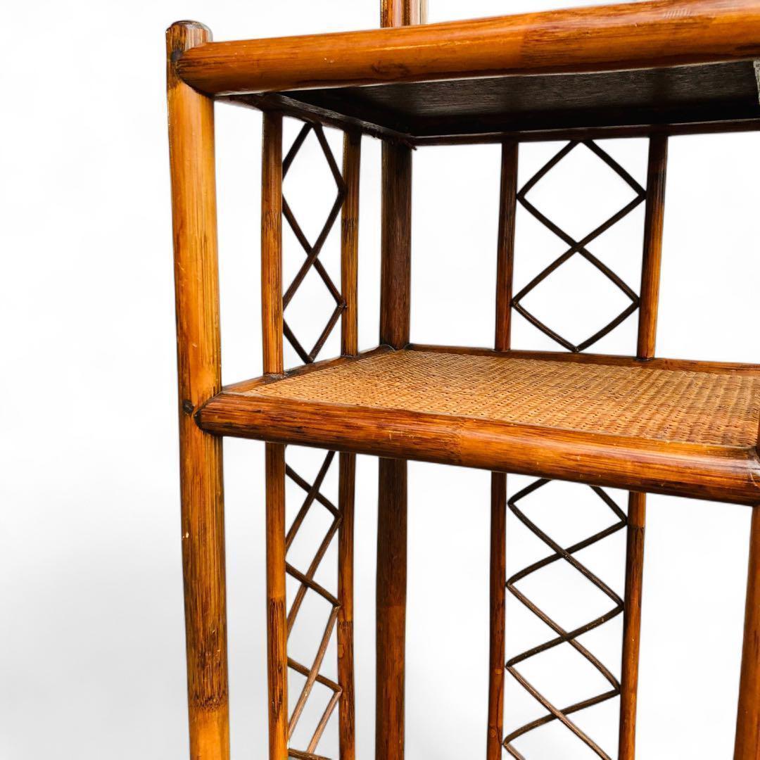 藤家具 ラタン ドレッサー 鏡台 ラック ヴィンテージ 昭和レトロ 古民家