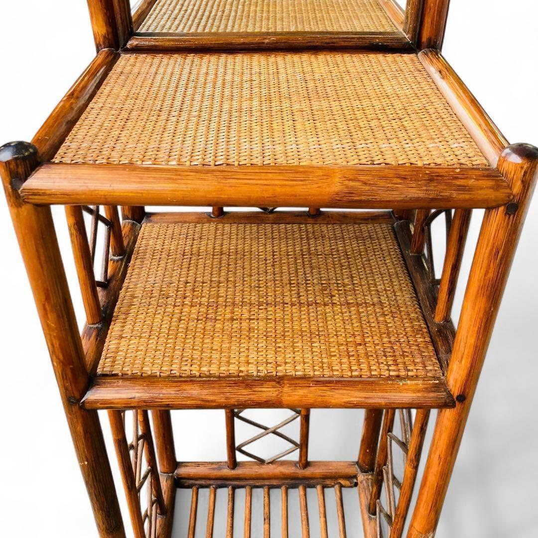 藤家具 ラタン ドレッサー 鏡台 ラック ヴィンテージ 昭和レトロ 古民家