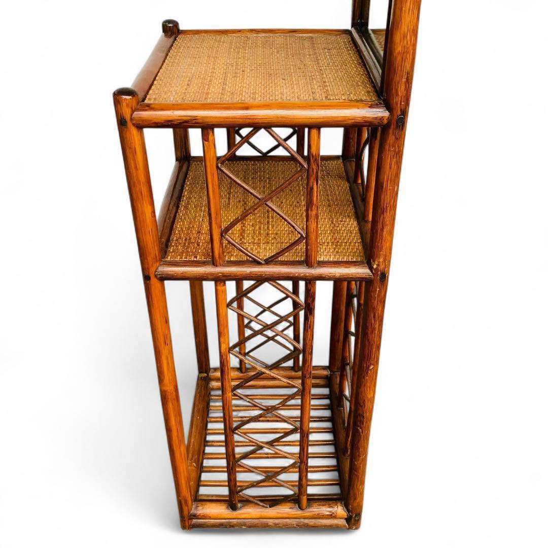 藤家具 ラタン ドレッサー 鏡台 ラック ヴィンテージ 昭和レトロ 古民家