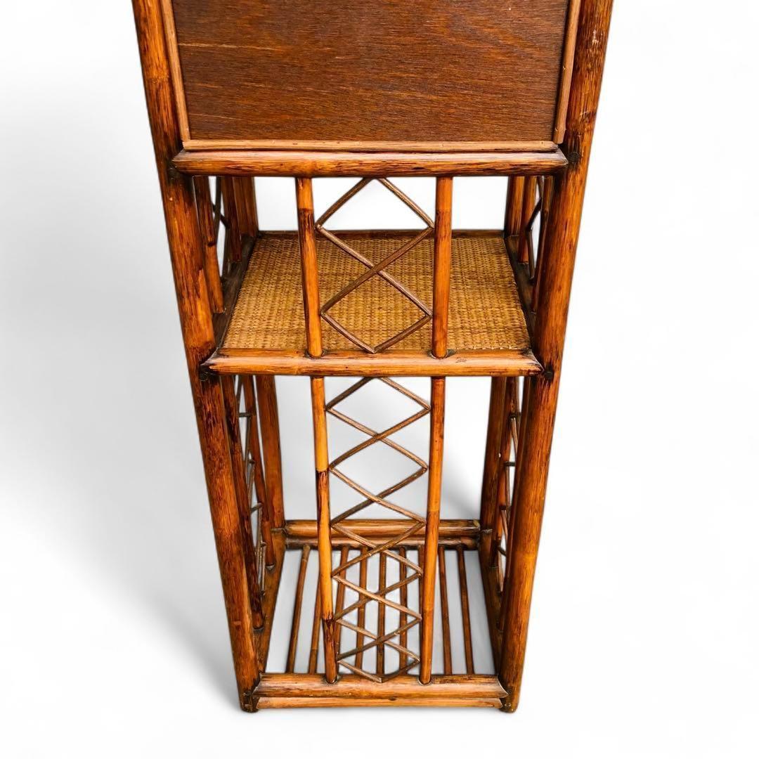 藤家具 ラタン ドレッサー 鏡台 ラック ヴィンテージ 昭和レトロ 古民家