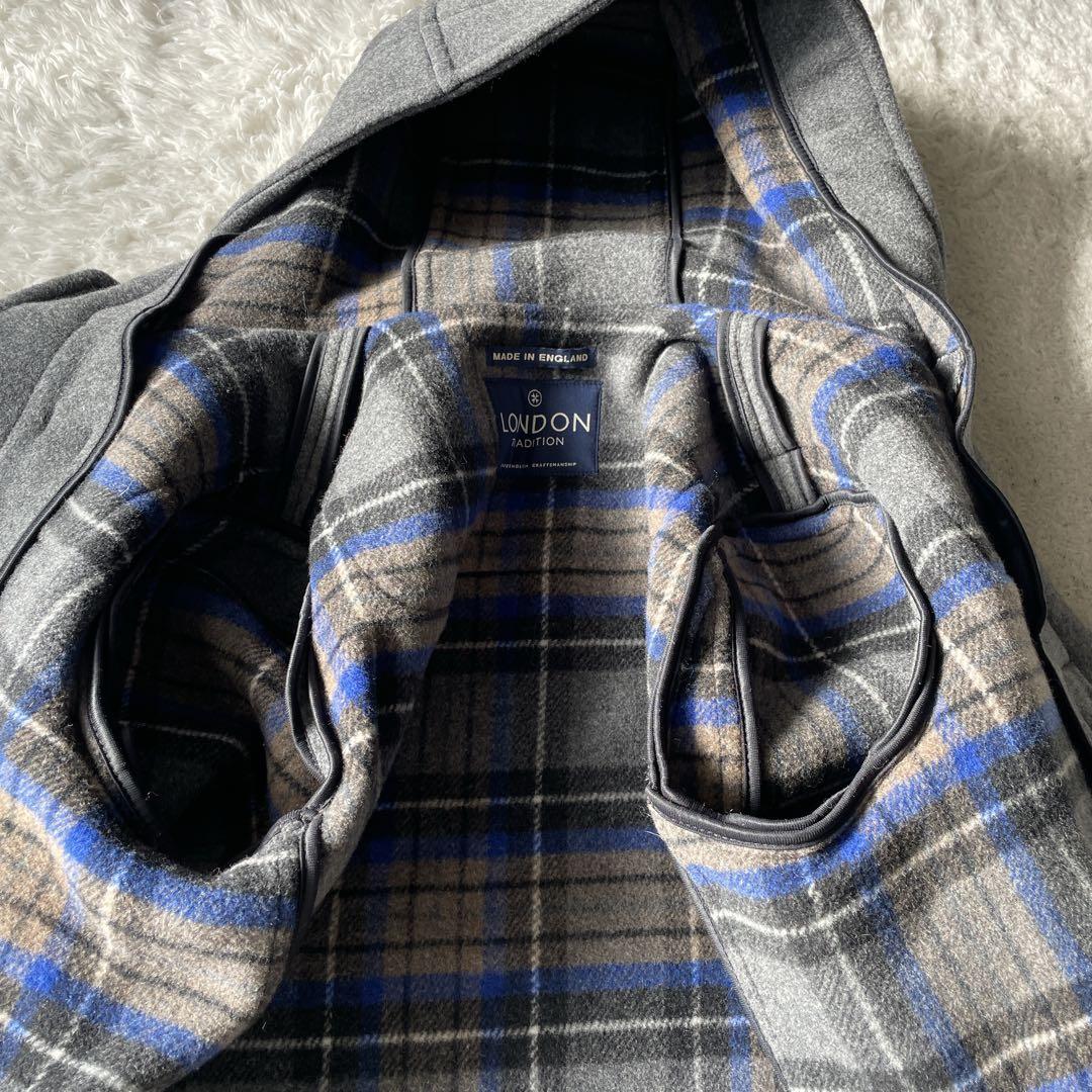美品　現行　ロンドントラディション　ダッフルコート　グレー　40