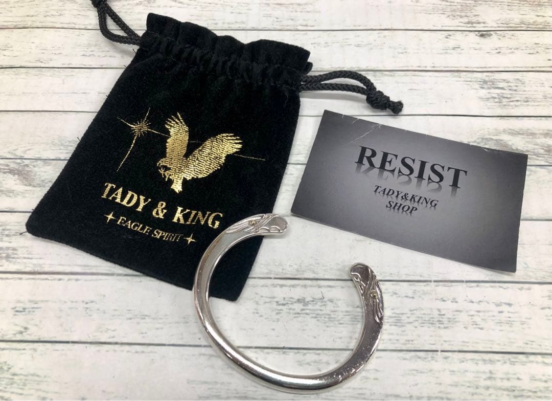 TADY&KING イーグルフェイスバングルプレーン 金目付き L　6543