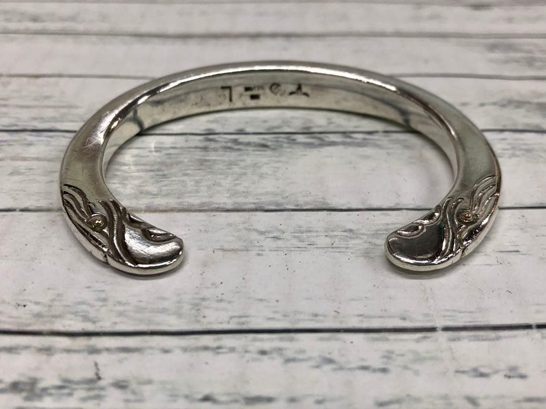 TADY&KING イーグルフェイスバングルプレーン 金目付き L　6543