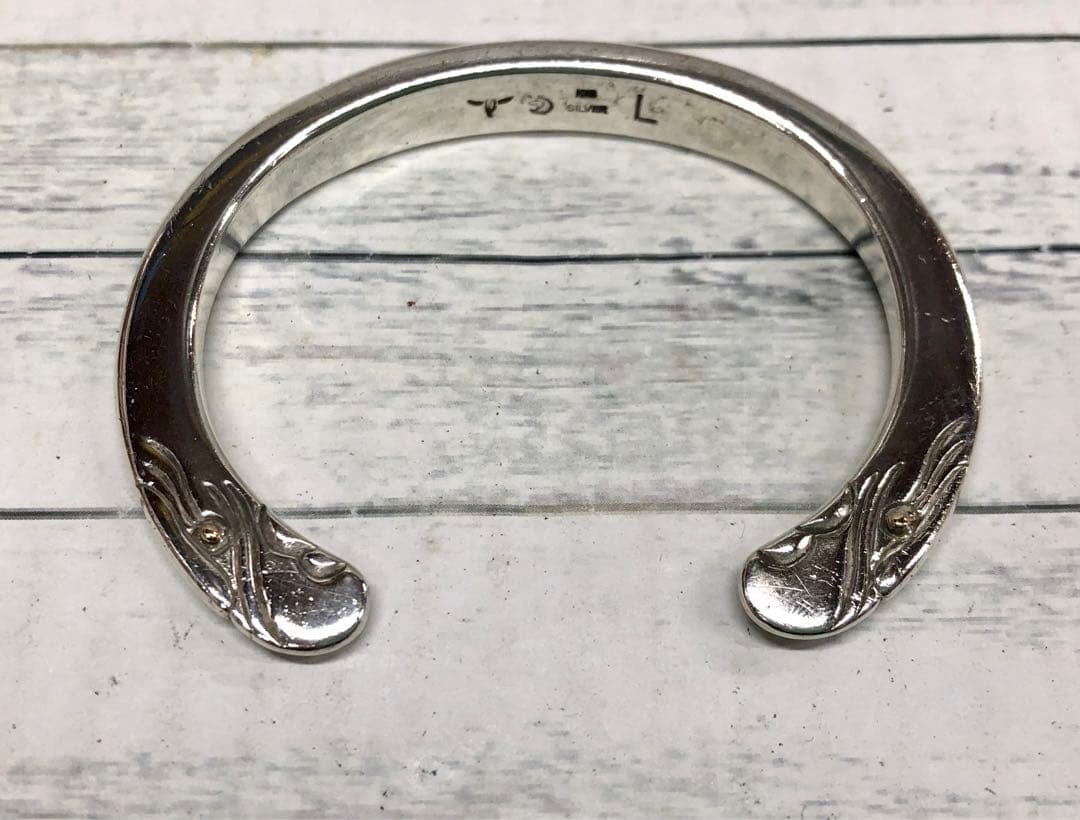 TADY&KING イーグルフェイスバングルプレーン 金目付き L　6543