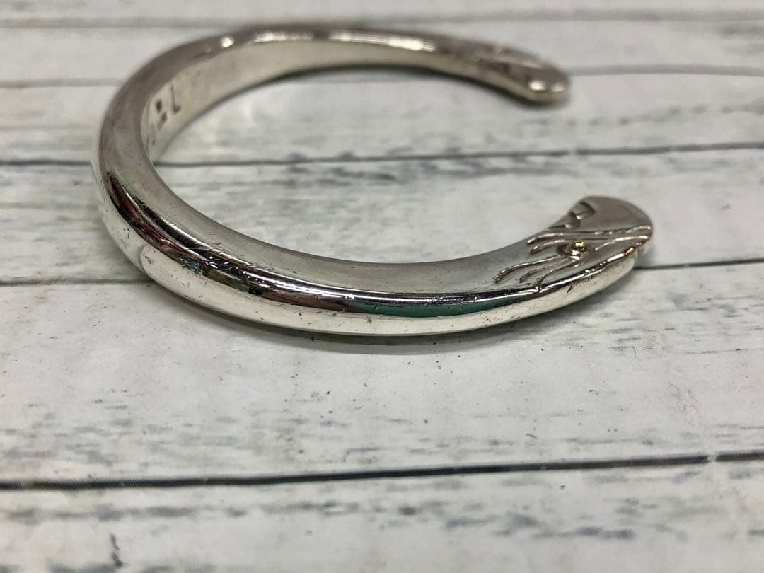 TADY&KING イーグルフェイスバングルプレーン 金目付き L　6543