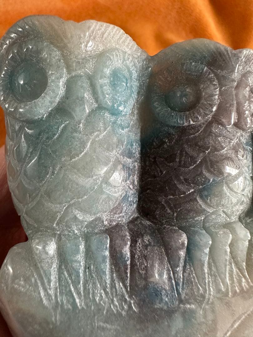 トロレアイト フクロウ 彫刻