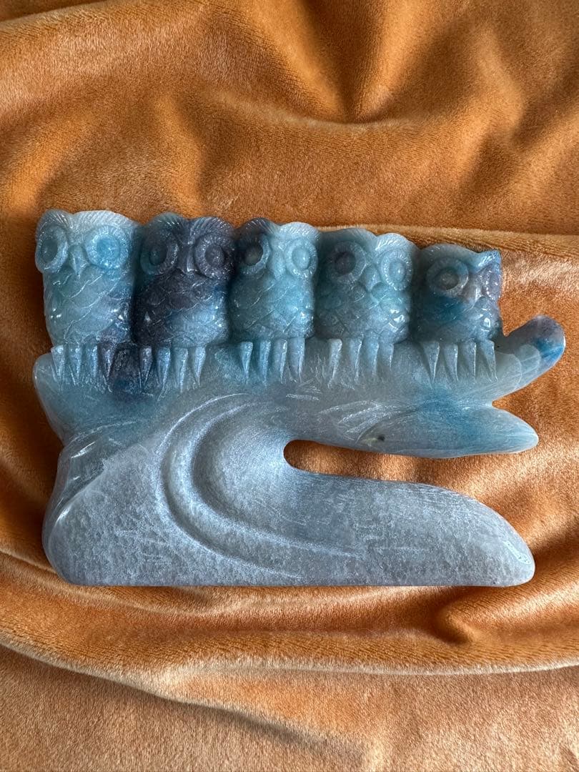 トロレアイト フクロウ 彫刻