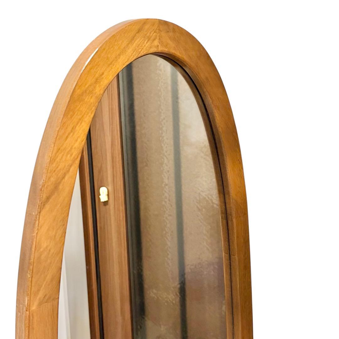 送料込み　お洒落　オーバル型スタンドミラー　インスタ映え　アンティーク