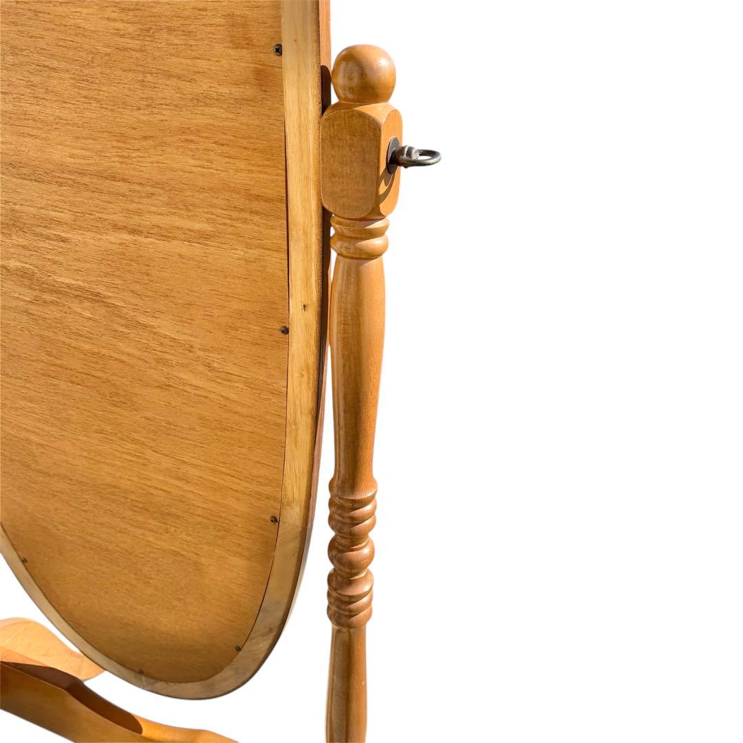 送料込み　お洒落　オーバル型スタンドミラー　インスタ映え　アンティーク