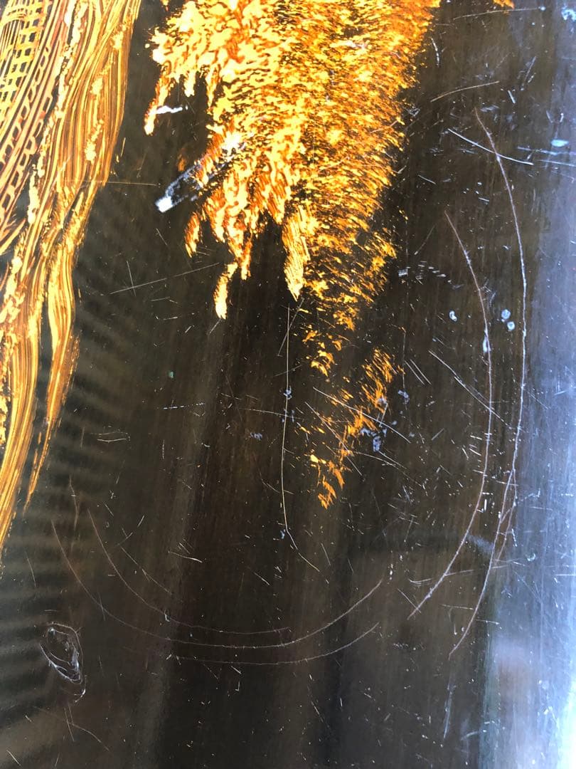 アンティーク家具　座卓 ちゃぶ台 風景画デザイン　豪華　レトロ