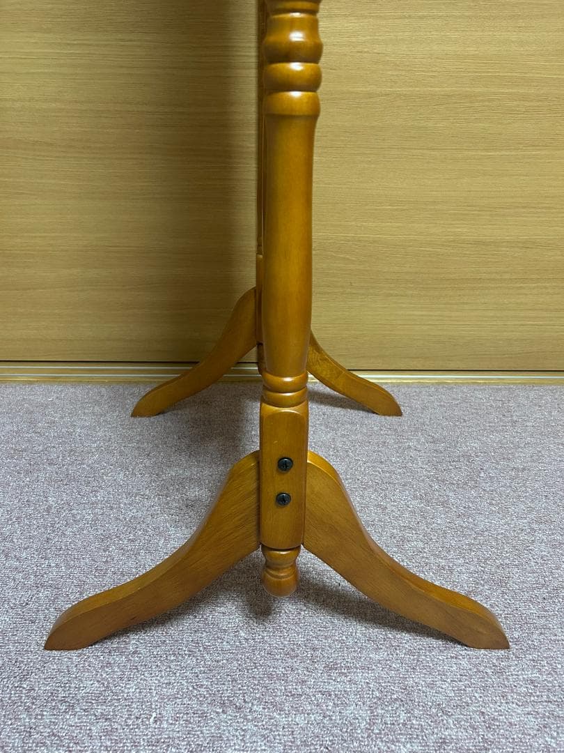 アンティーク　クラシック　オーバル型　木製　姿見　全身鏡　スタンドミラー