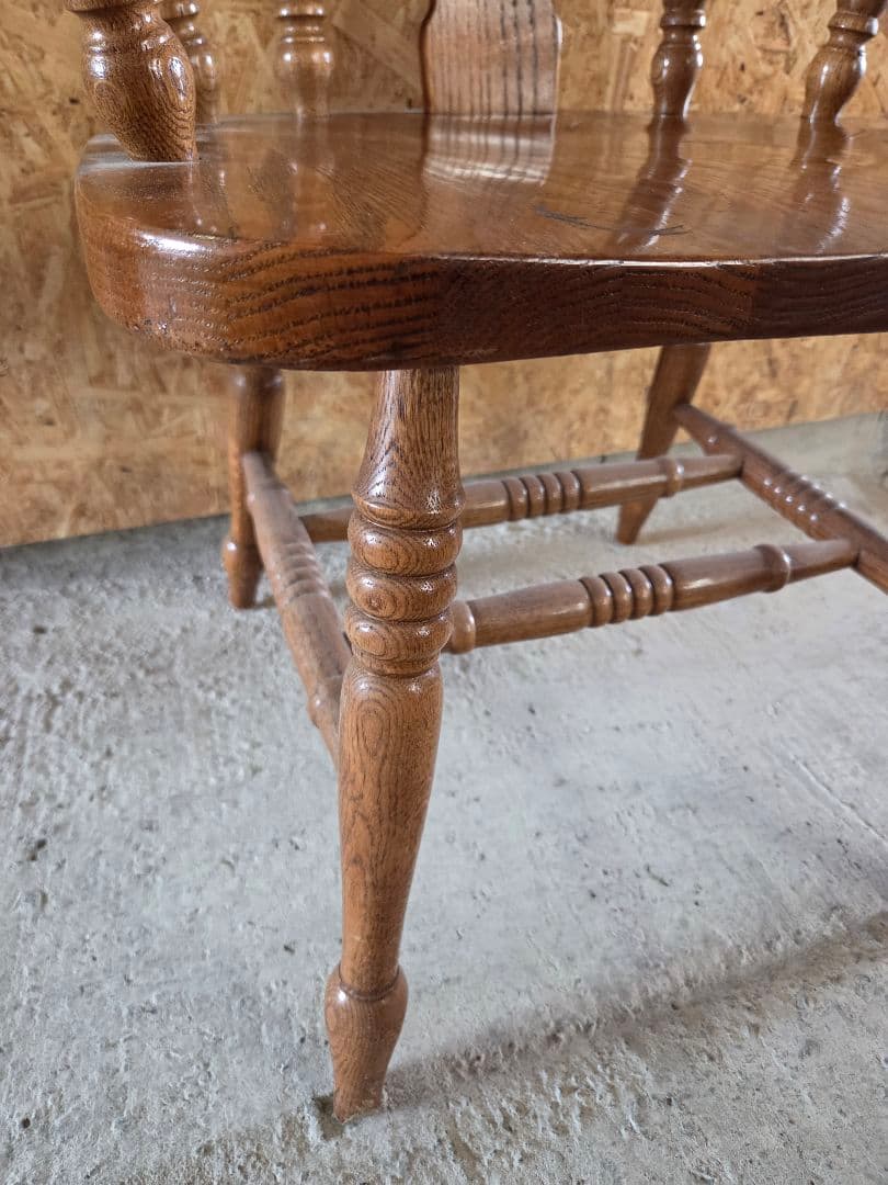 オーク材 スピンドルバック チェア