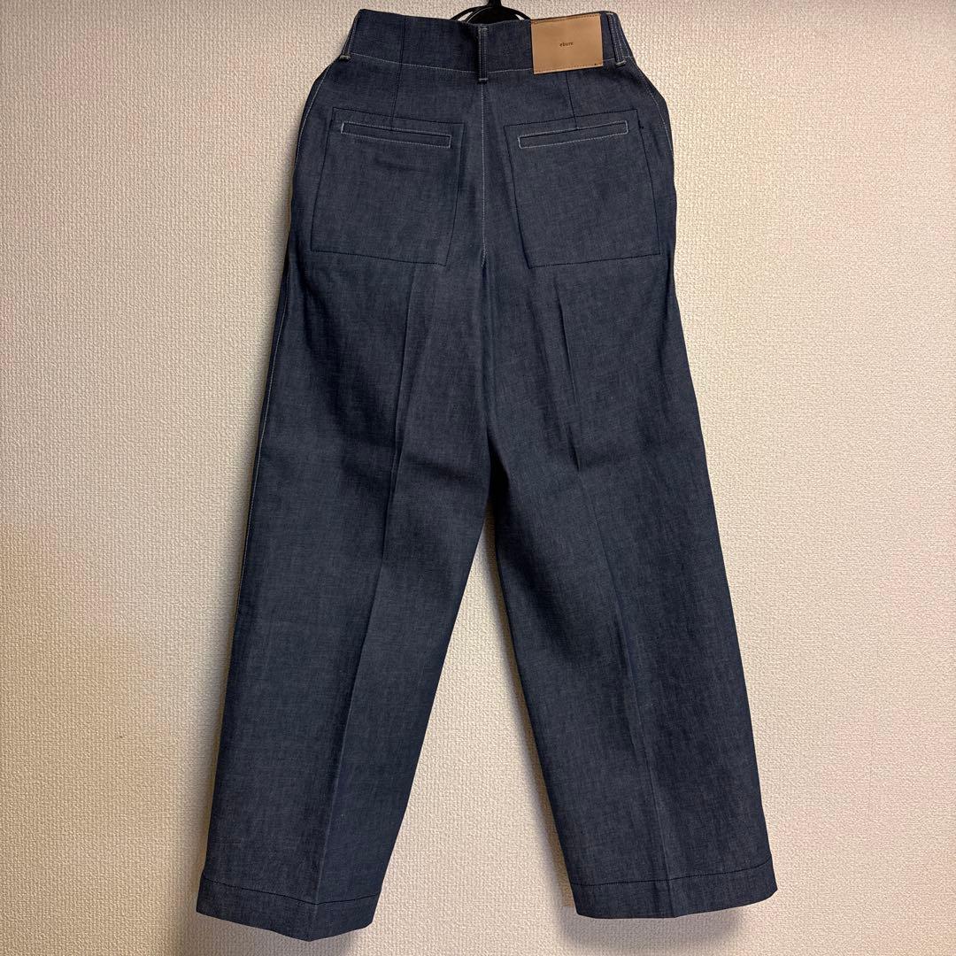 【サイズ:36】ebure デニムワイドパンツ