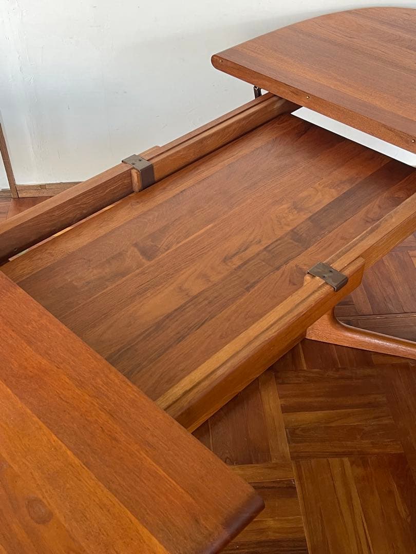 北欧 デンマークヴィンテージ チーク エクステンション ダイニング テーブル