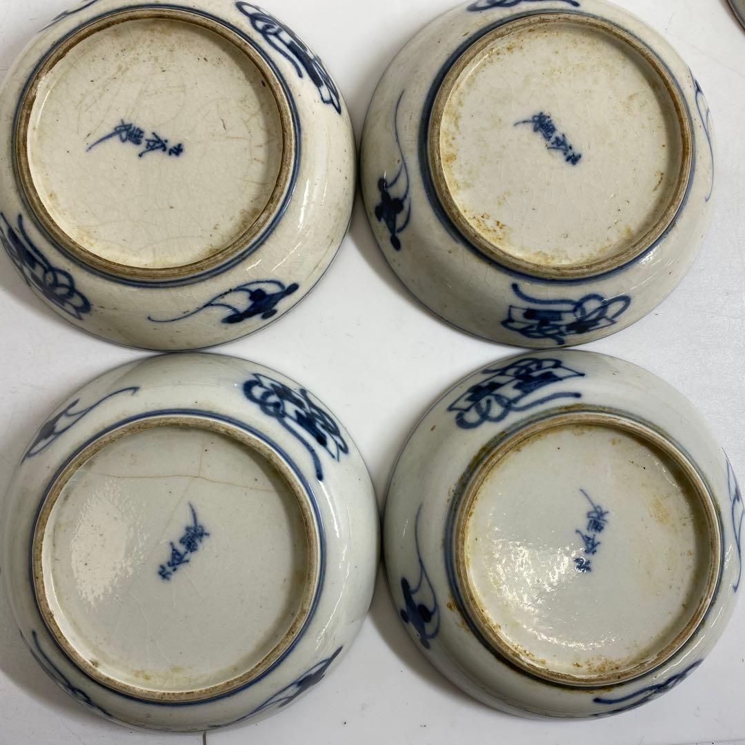 明治初期　九谷焼　17枚　幅11.5cm 東K7-1216①