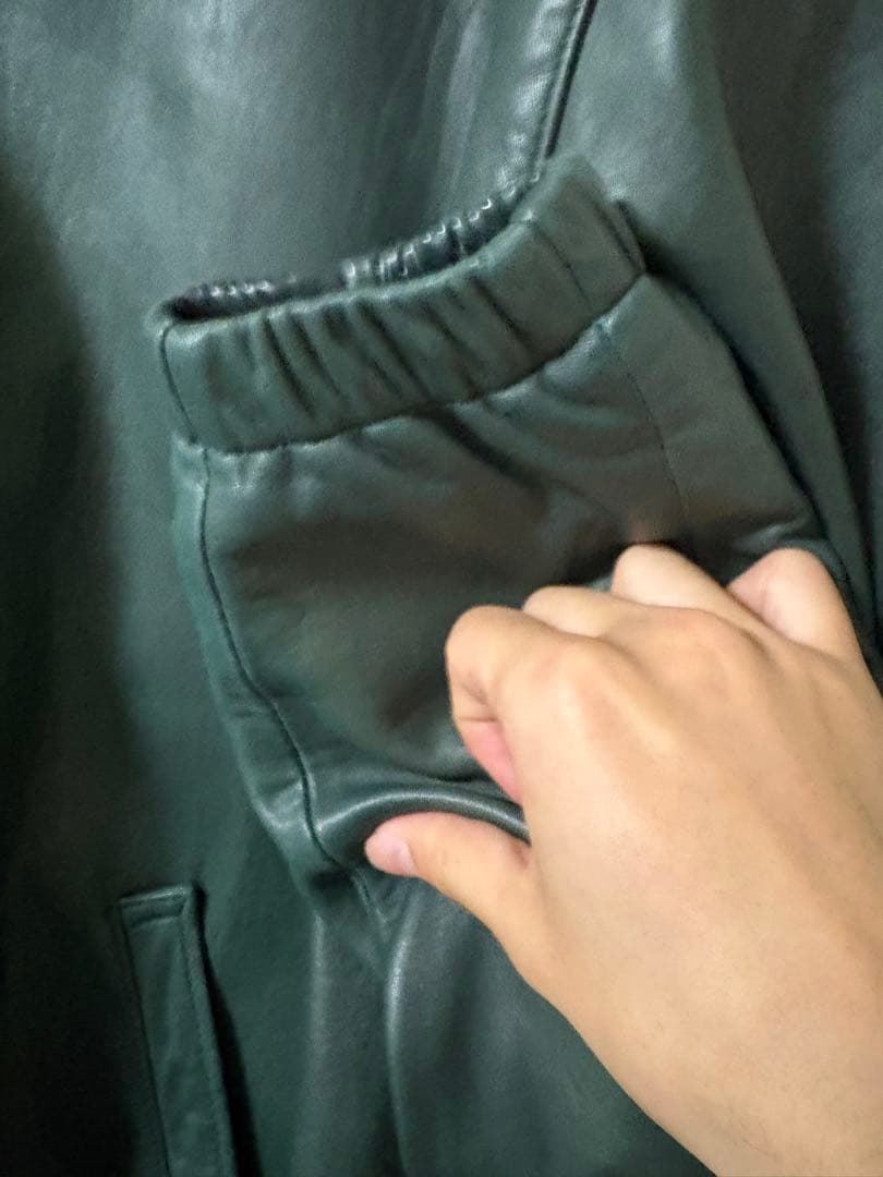 Polo by Ralph Lauren グリーン ラムレザージャケット M