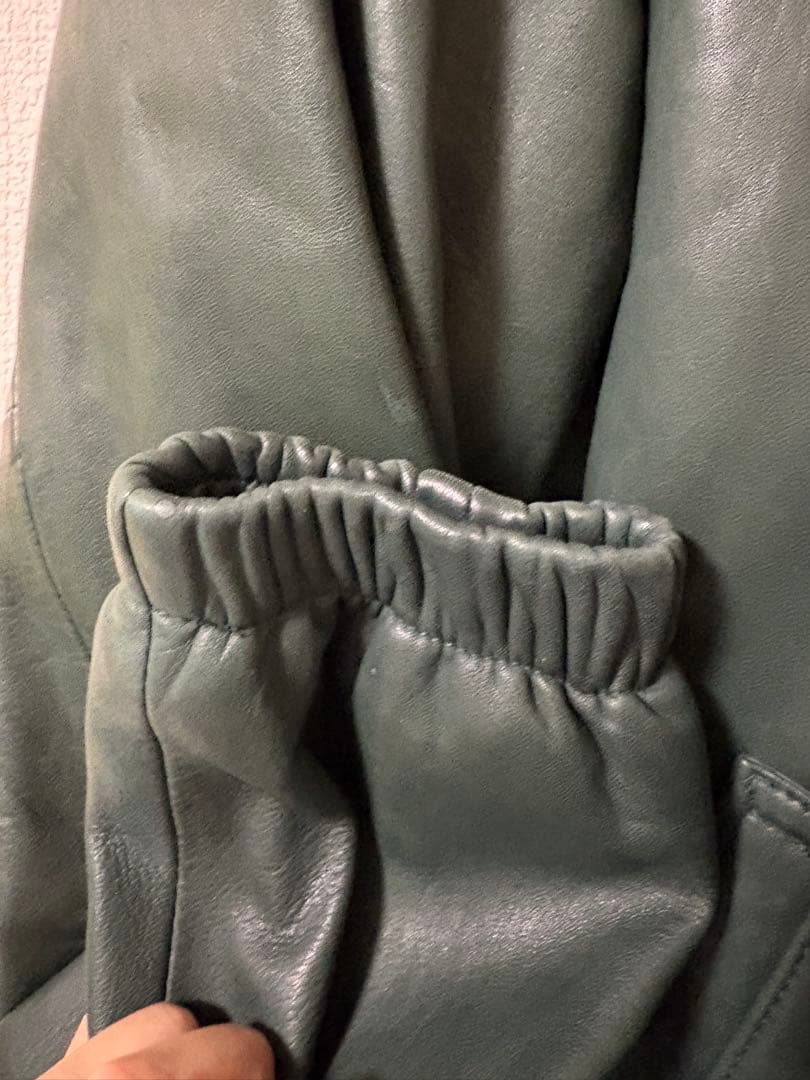 Polo by Ralph Lauren グリーン ラムレザージャケット M