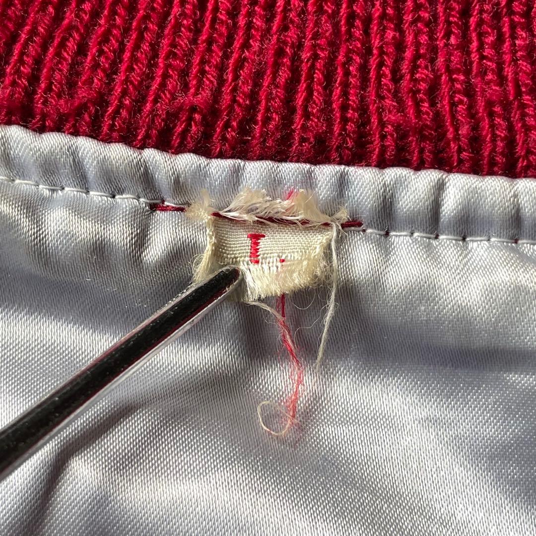 80s~ STRAY CATS 別珍 リバーシブル スカジャン ワインレッド L