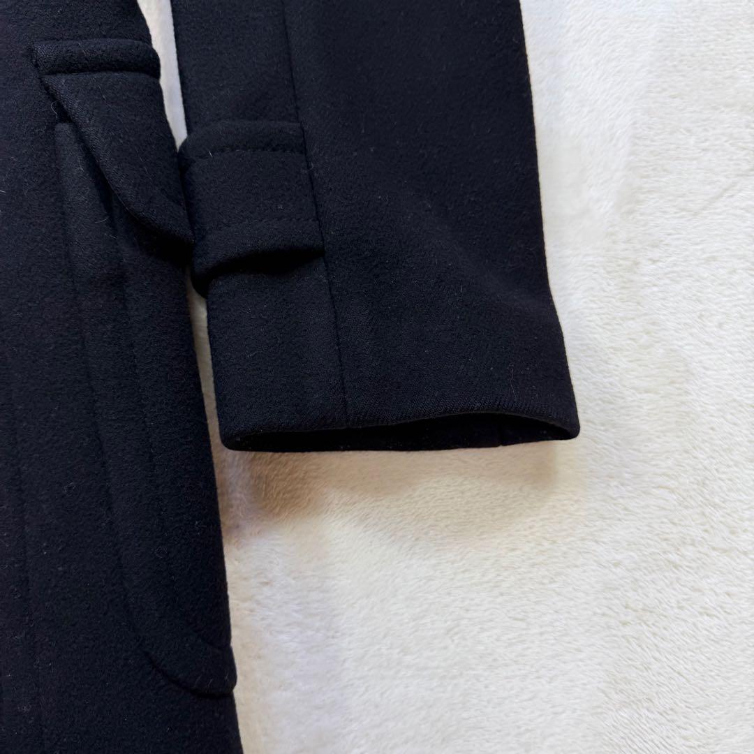 極美品 Drawer ドゥロワー ダッフルコート ロング丈 ウール 黒 38 M