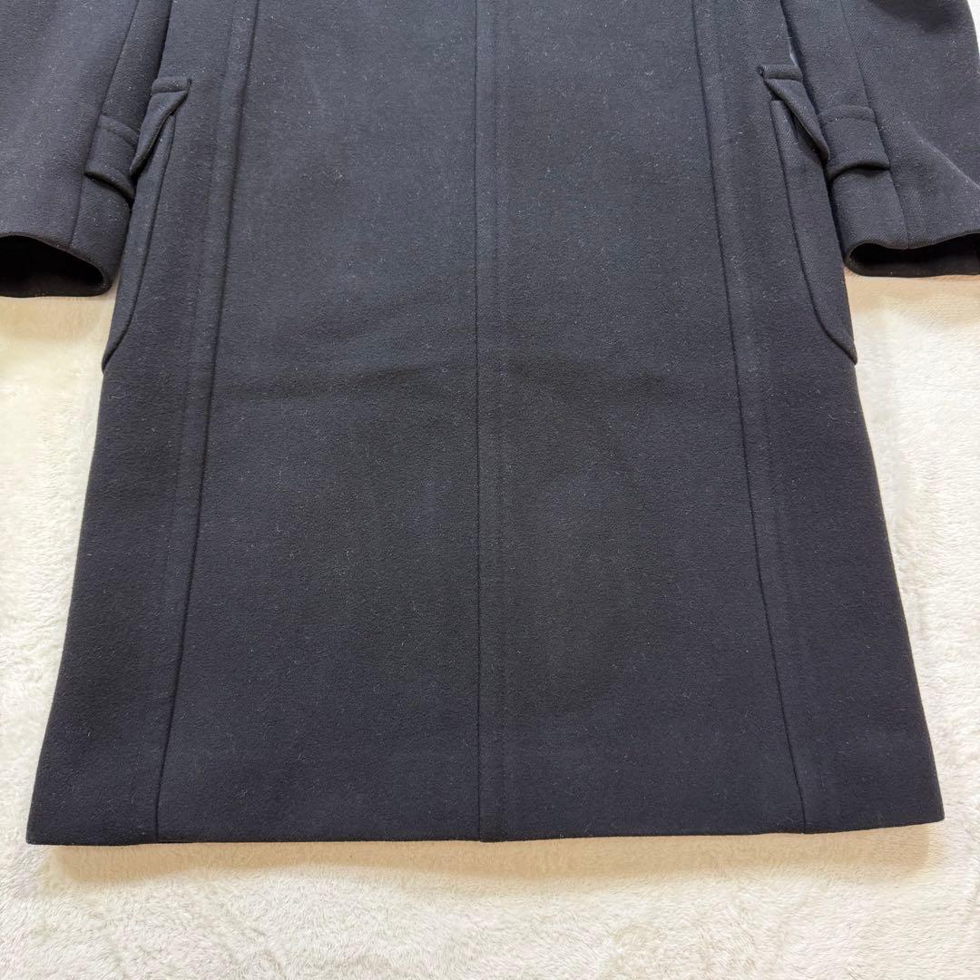 極美品 Drawer ドゥロワー ダッフルコート ロング丈 ウール 黒 38 M