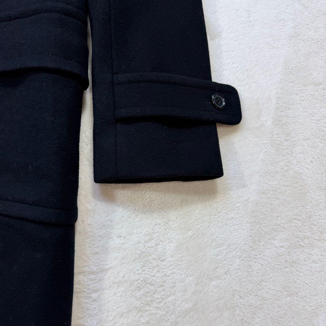極美品 Drawer ドゥロワー ダッフルコート ロング丈 ウール 黒 38 M