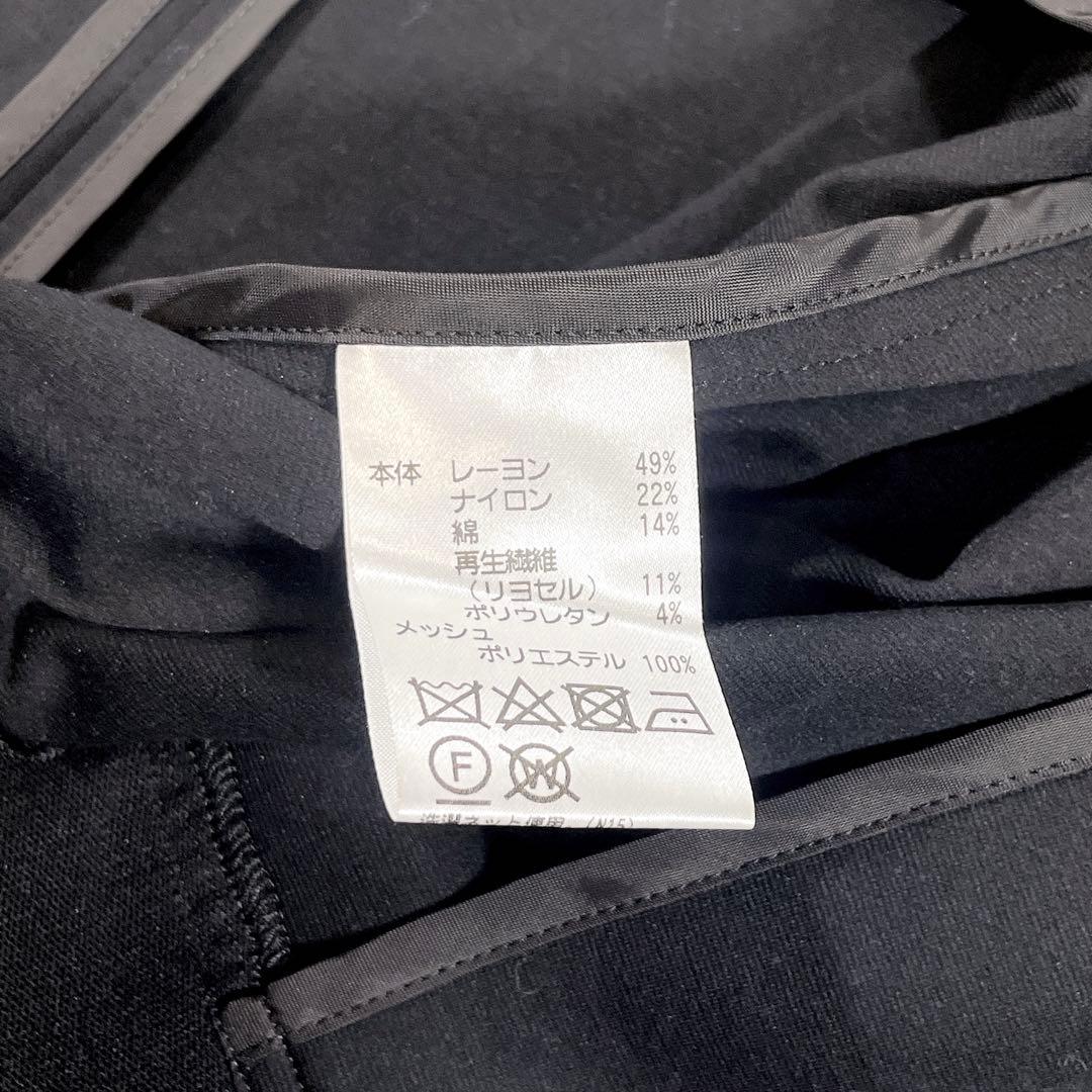 トクコ TOKUKO 1er VOL Aラインコート 黒 星モチーフ 伸縮性