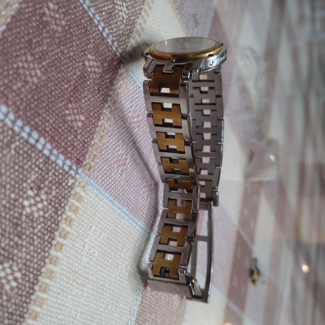 HERMES 腕時計 シルバー/ゴールド箱付き　電池切れ