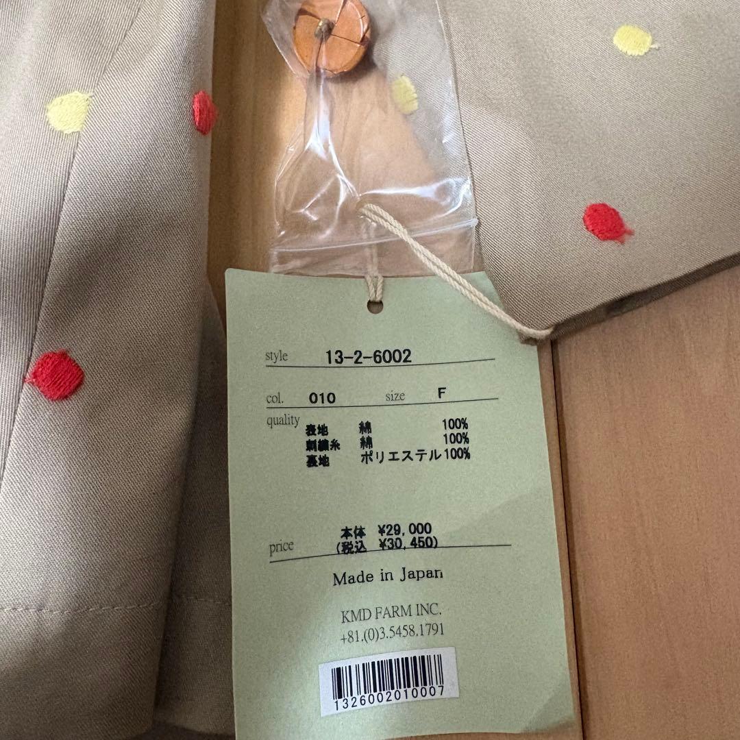 未使用！タグ付き nesessaire ネセセア ドット トレンチコート