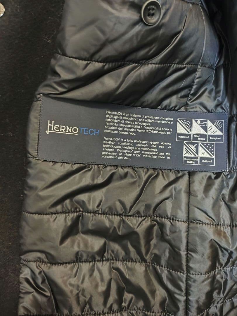 Herno スタンドカラーコート 46 ブラック