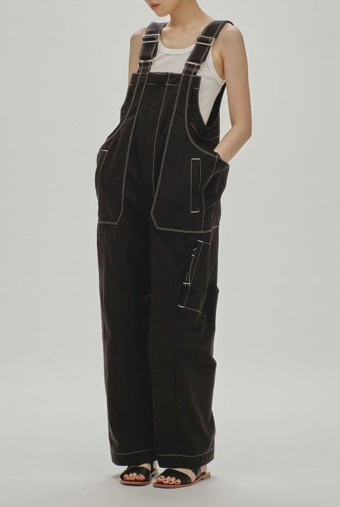 サロペット・オーバーオール・オールインワン todayful frontzip cotton salopette