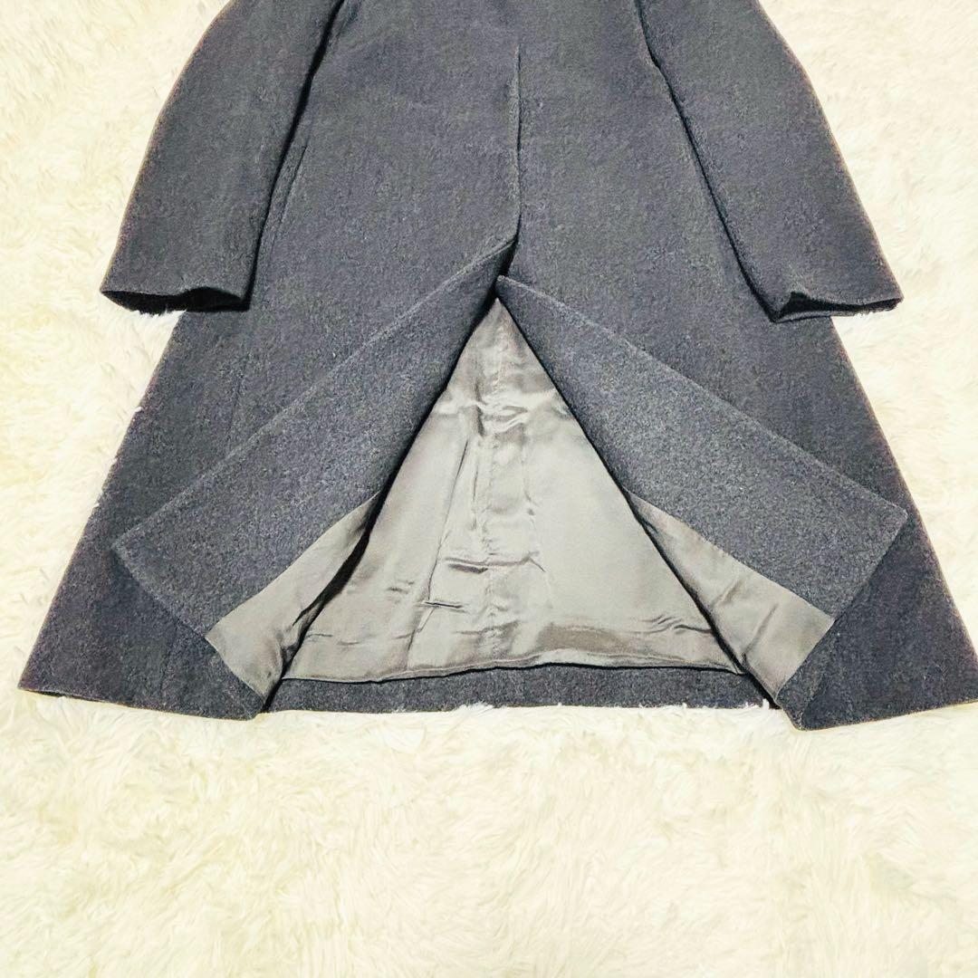 値下げ‼️Theory ロング ノーカラーコートALVIN MELT グレー