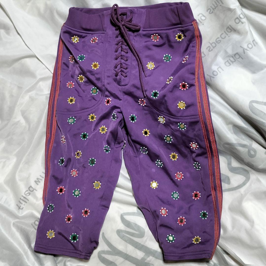 adidas JEREMY SCOTT 編み上げ パンツ ジャージ M パープル