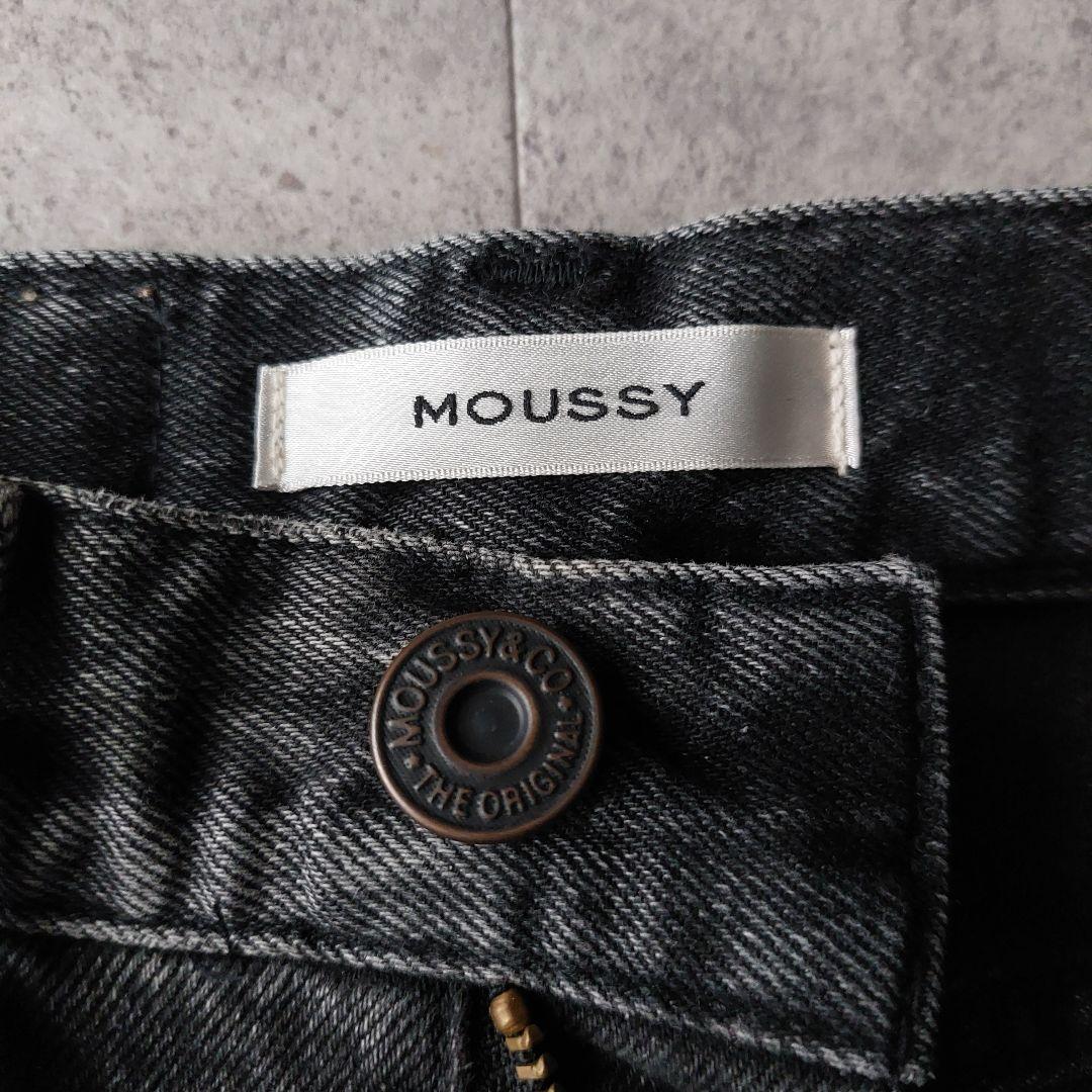 美品 MOUSSY MVS BLACK FLARE 23 マウジー フレアデニム