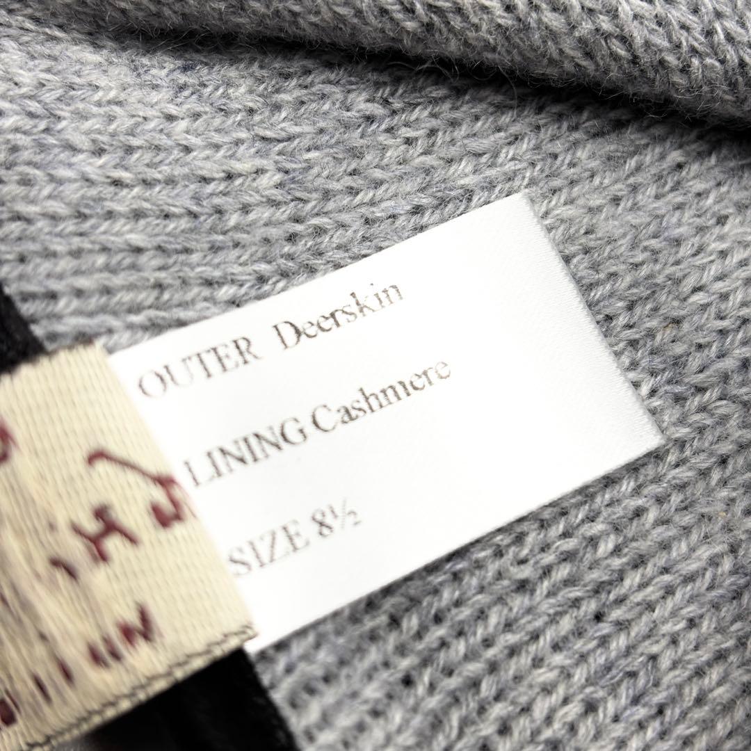 未使用品 デンツ ディアスキン カシミヤライニング グローブ 8 1/2 黒