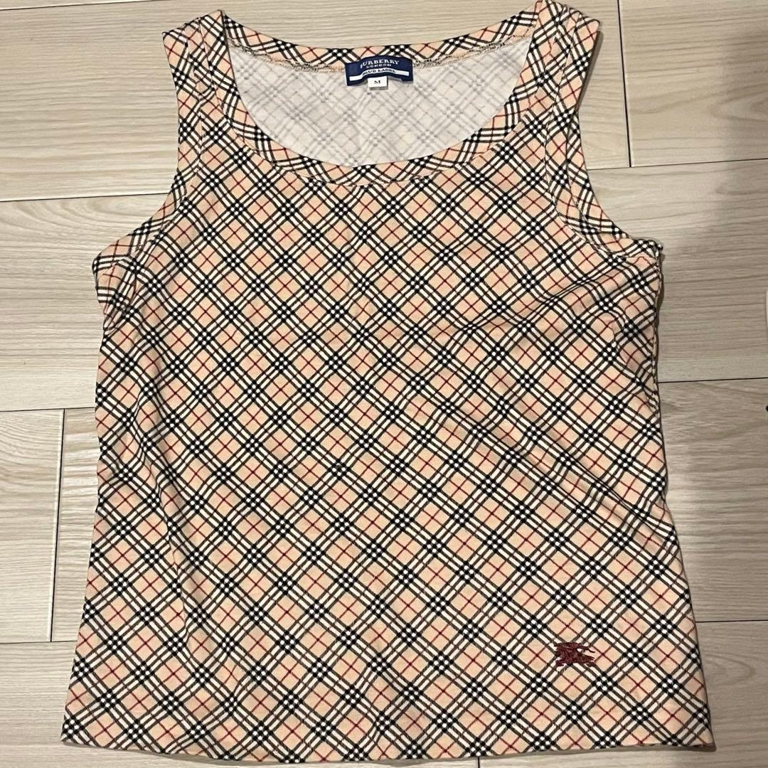 希少 バーバリーブルーレーベル ベルト タンクトップ 2点 ノバチェック