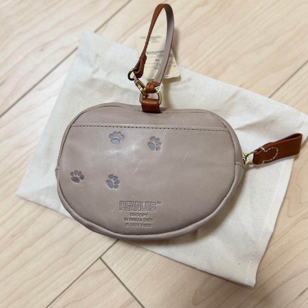 未使用 genten ゲンテン スヌーピー レザーポーチ