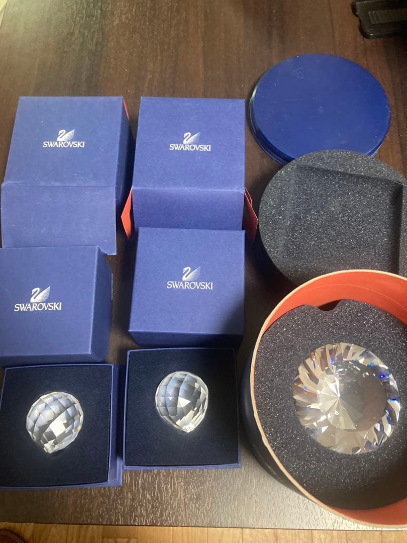 Swarovski ダイヤモンド型置物 3個セット