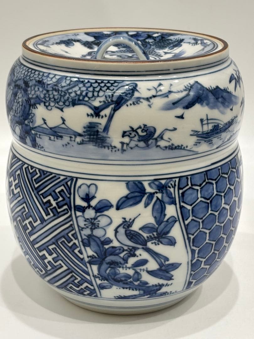 茶道具 祥瑞皆具 染付 白凰造 皆具 共箱