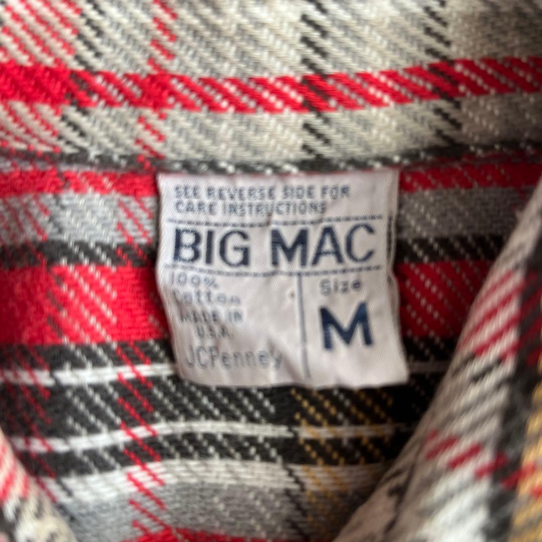 70s ビンテージ BIG MAC ヘビー ネルシャツ M アメリカ製 好配色