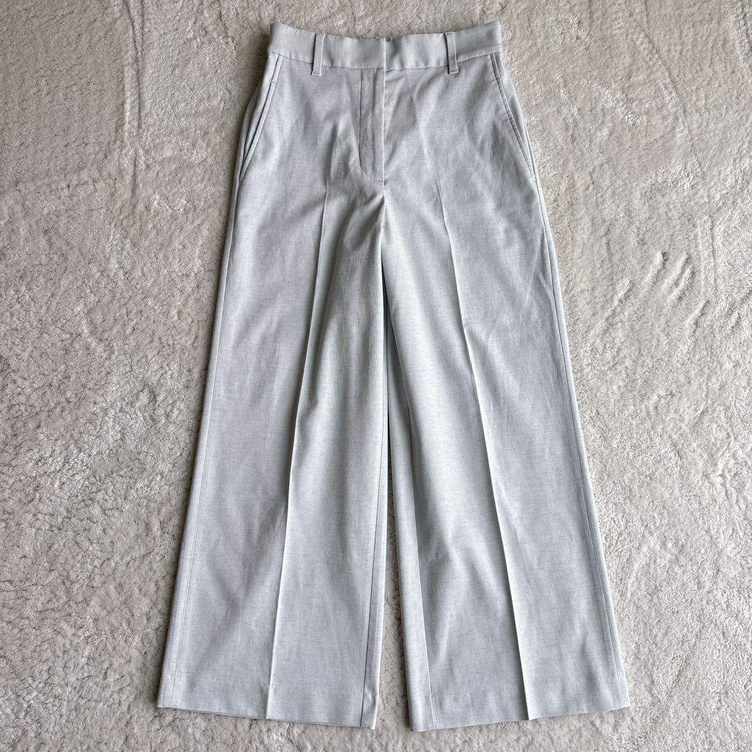 PLST綿麻混カラーレスパンツスーツ ジャケットMパンツS 春夏