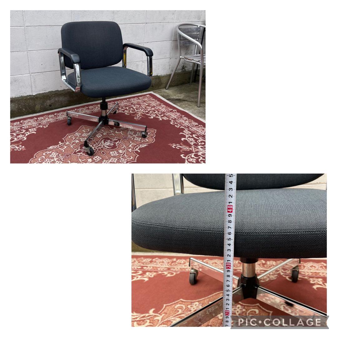 インダストリアル工業系◾️ PLUS キャスター付き アームチェア デスクチェア