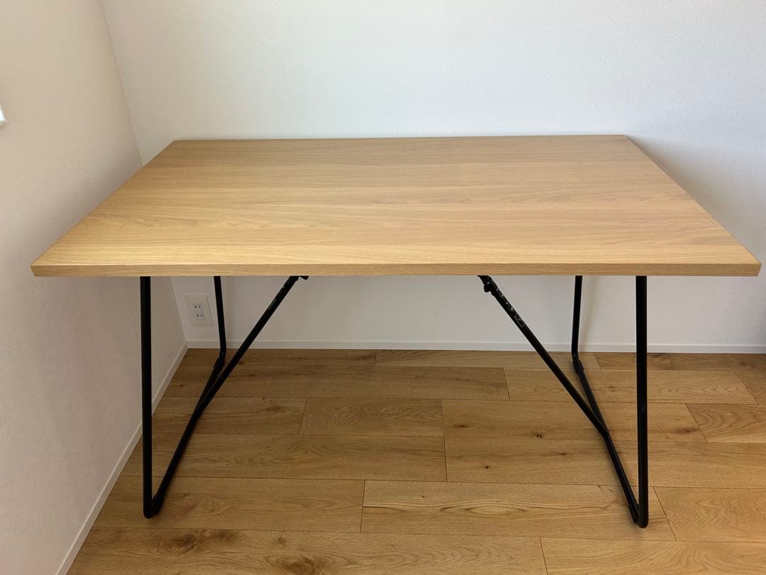 無印良品 MUJI 木製折りたたみテーブル オーク材突板 幅120㎝
