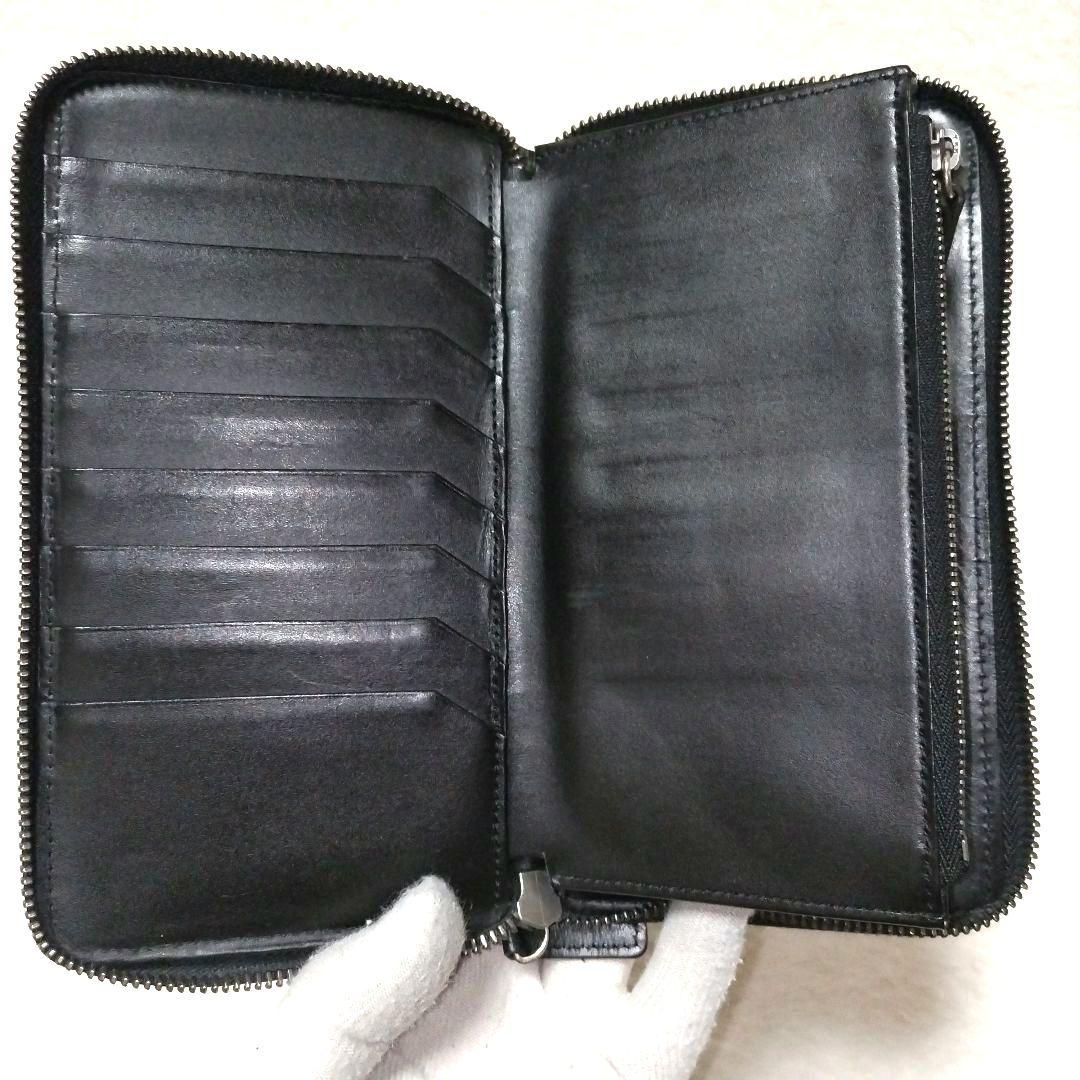 【美品】バーバリーブラックレーベル ノバチェック ロゴ オーガナイザー 長財布