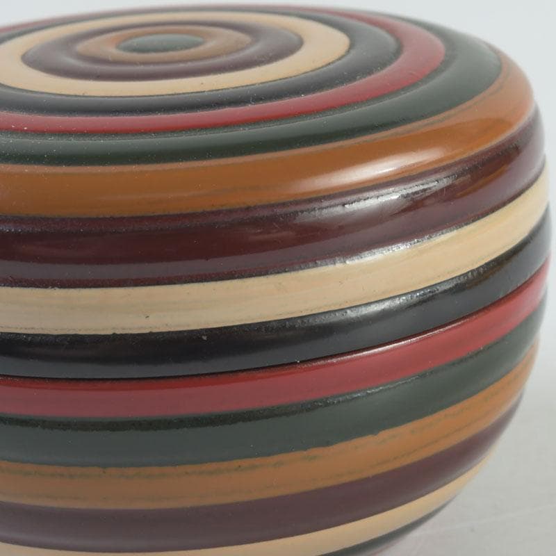 茶道具　輪島塗　高橋朝也 (二代 金浦)　独楽塗　茶器　棗　共箱　V　9567