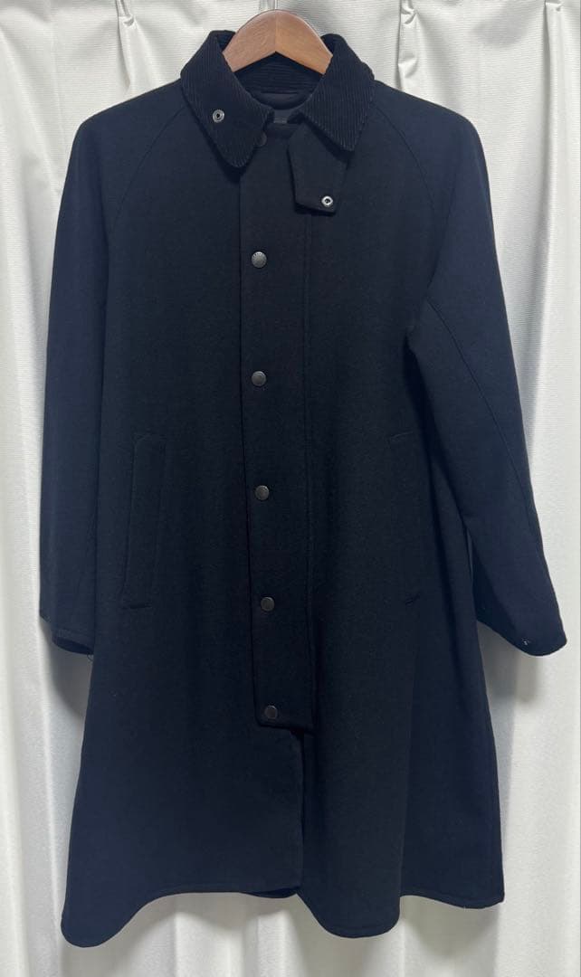 【エクスモア】日本限定 ウール ミドル レングス　コート(BLK-34)