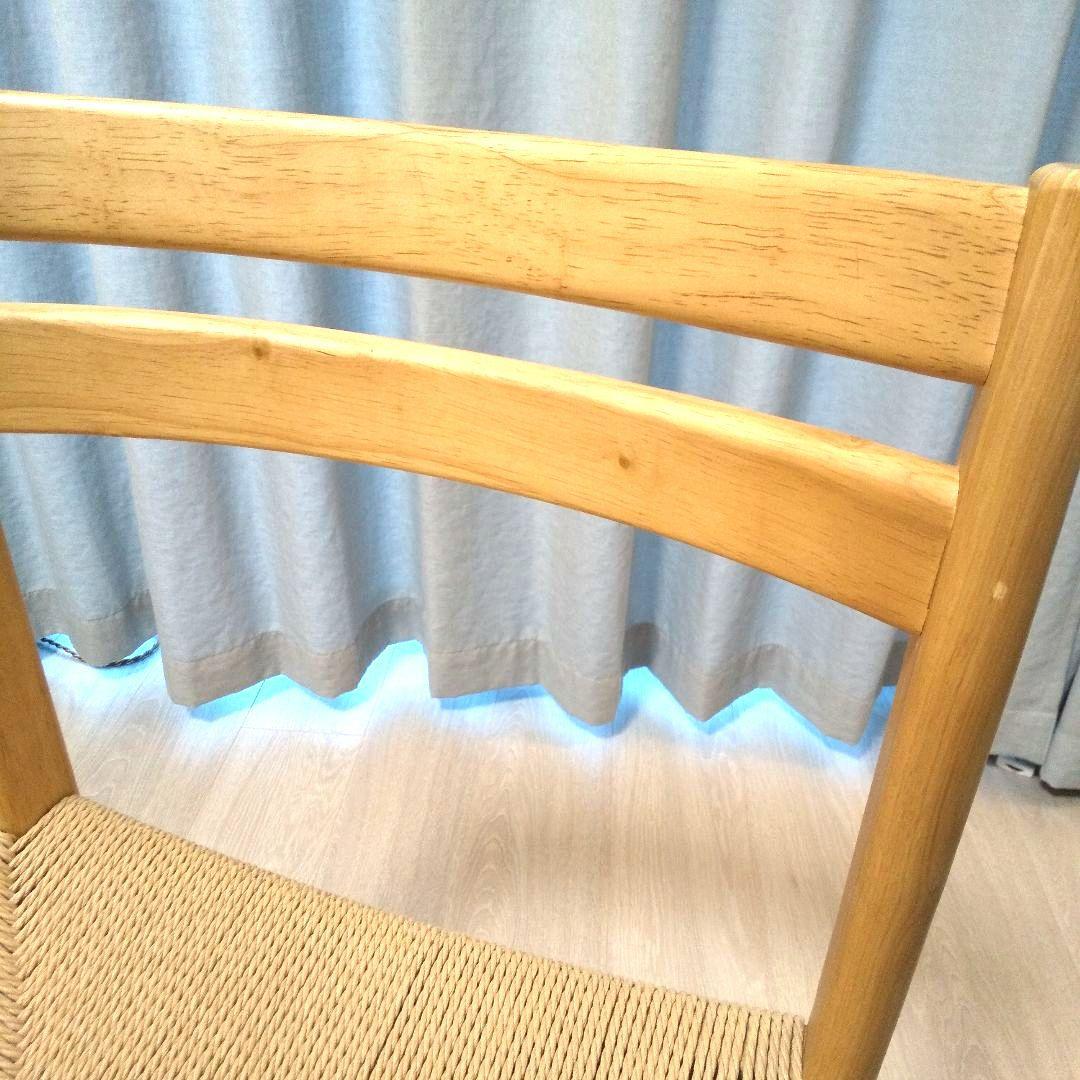 美品【無印良品】木製ペーパーコードチェア②