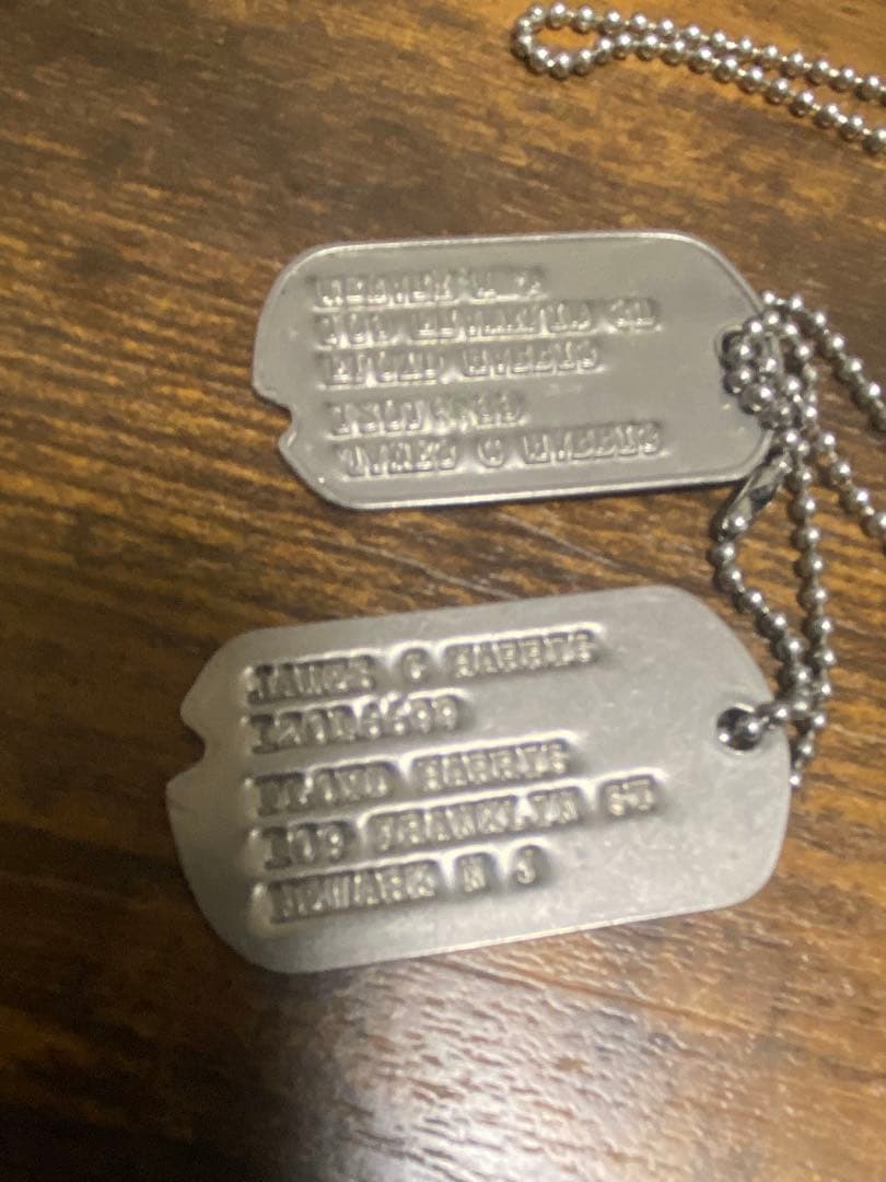 アクセサリー DOG TAG vintage US ARMY